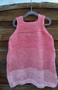 Robe arc-en-ciel rose - Le tricot du bonheur