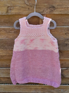 Robe arc-en-ciel rose - Le tricot du bonheur