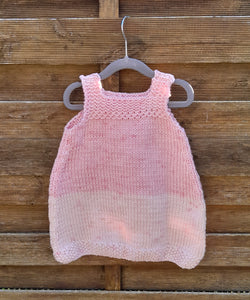 Robe arc-en-ciel rose - Le tricot du bonheur