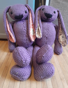 Doudou lapinou " Violette et Myrtille"