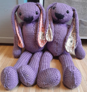 Doudou lapinou " Violette et Myrtille"