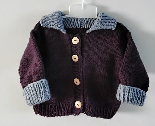 Cardigan duo lila - Le tricot du bonheur