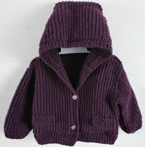 Manteau à capuche " officier" - Le tricot du bonheur