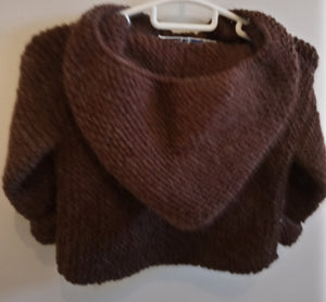 Manteau à capuche mohair. - Le tricot du bonheur