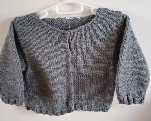 Gilet gris jersey - Le tricot du bonheur