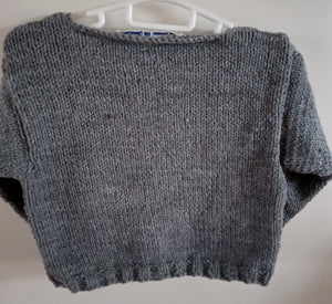 Gilet gris jersey - Le tricot du bonheur