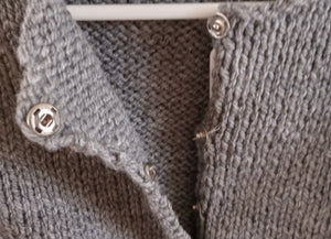 Gilet gris jersey - Le tricot du bonheur