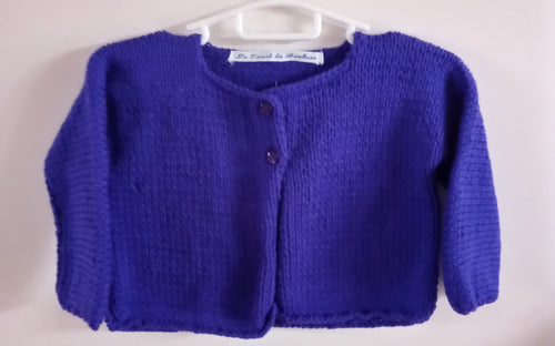 Gilet violet jersey - Le tricot du bonheur